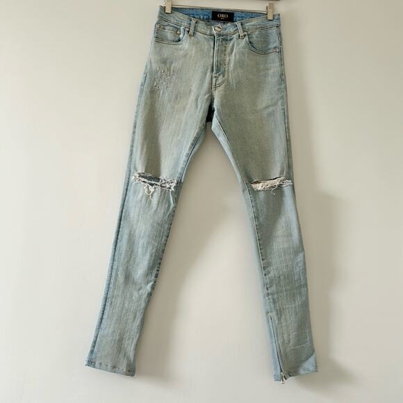 Oro Los Angeles Mecanico Denim Skinny Jeans 28 x 32 - Picture 2 of 7